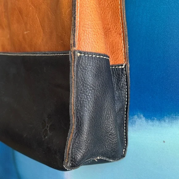 Patricia Nash Brown and Black Leather Tote - Picture 2 of 13